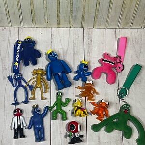 Rainbow Friends Action Figures - Blue, Green, Orange, Pink, Gold